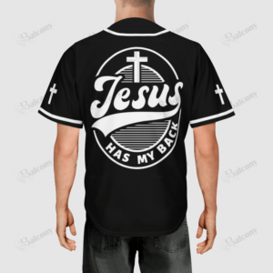 Baseball Tee Jesus has my back Baseball Jersey 146 - Gift Men Women 3