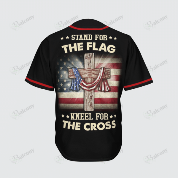 Baseball Tee Jesus – Stand for the flag and kneel for the cross Baseball Jersey 162 – Gift Men Women