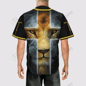 Lion cross Jesus saves my life Baseball Tee Jersey Shirt Printed 3D - Gift Men Women 3