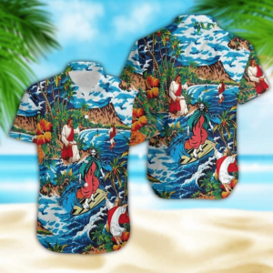 Jesus Surfing On Island Hawaiian Shirts Aloha Hawaii Shirt Aloha Shirt For Summer  - Gift Men Women Days