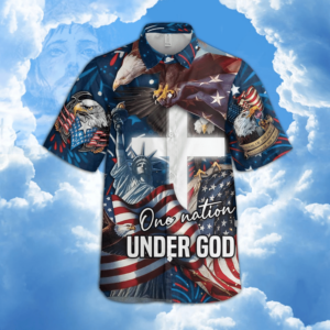 Jesus One Nation Under God Hawaiian Shirts Aloha Hawaii Shirt Aloha Shirt For Summer  - Gift Men Women Days