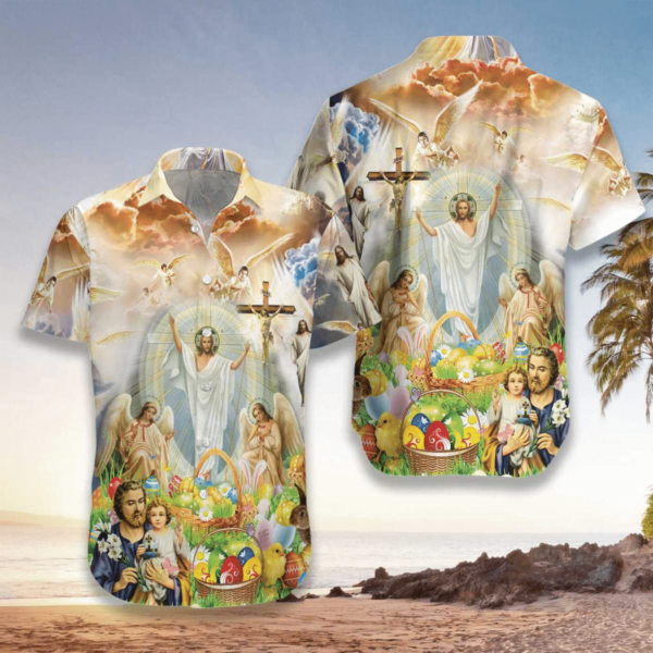 Jesus Happy Easter Hawaiian Shirts Aloha Hawaii Shirt Aloha Shirt For Summer  – Gift Men Women Days
