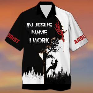 In Jesus Name I Work Hawaiian Shirt  - Gift Men Women Days