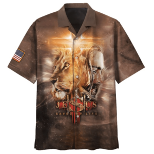Lion And Jesus Hawaiian Shirt  - Gift Men Women Days