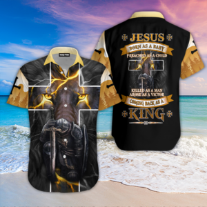 Jesus Born As A Baby Coming Back Christian Hawaiian Shirt  - Gift Men Women Days