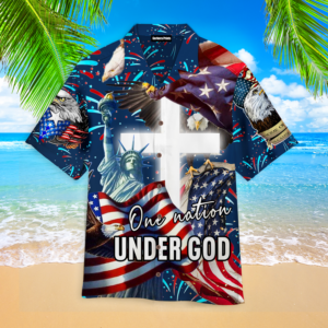 Jesus One Nation Under God Aloha Hawaiian Shirts For Men and Women - Gift Men Women Days 1