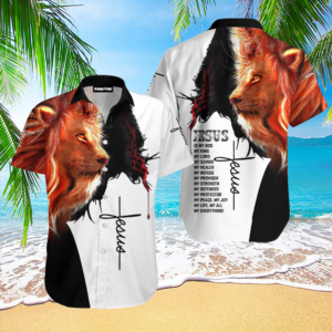 Jesus Lion Aloha Hawaiian Shirts For Men and Women   - Gift Men Women Days