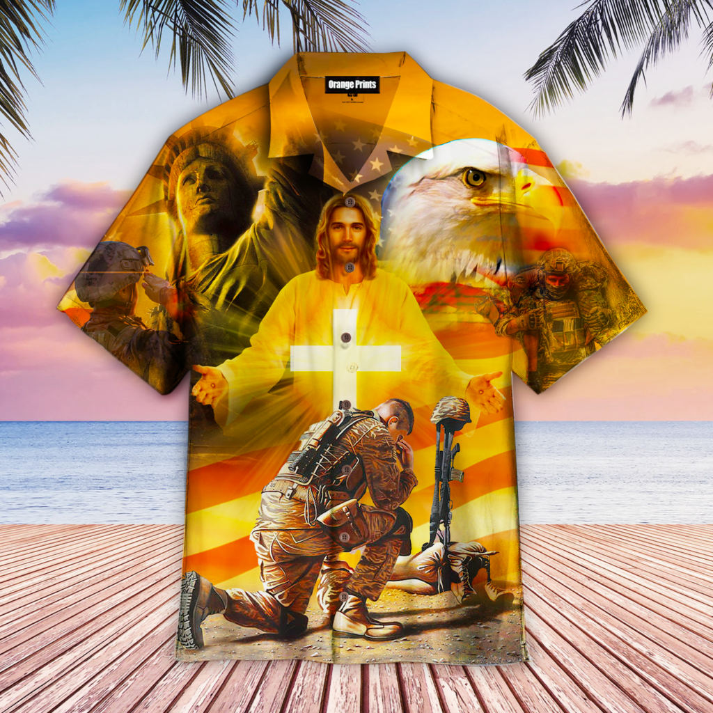 Jesus Christ And Honor The Fallen Aloha Hawaiian Shirts – Gift Men Women Days Jesus Christ And Honor The Fallen Aloha Hawaiian Shirts – Gift Men Women Days
