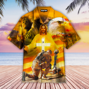 Jesus Christ And Honor The Fallen Aloha Hawaiian Shirts  - Gift Men Women Days