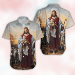 Jesus He Is Risen Easter Lamb Aloha Hawaiian Shirts  - Gift Men Women Days