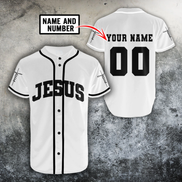 Jesus Christian Personalized Name and Number Athletic Style Combo Baseball shirt and Short – Gift Men Women