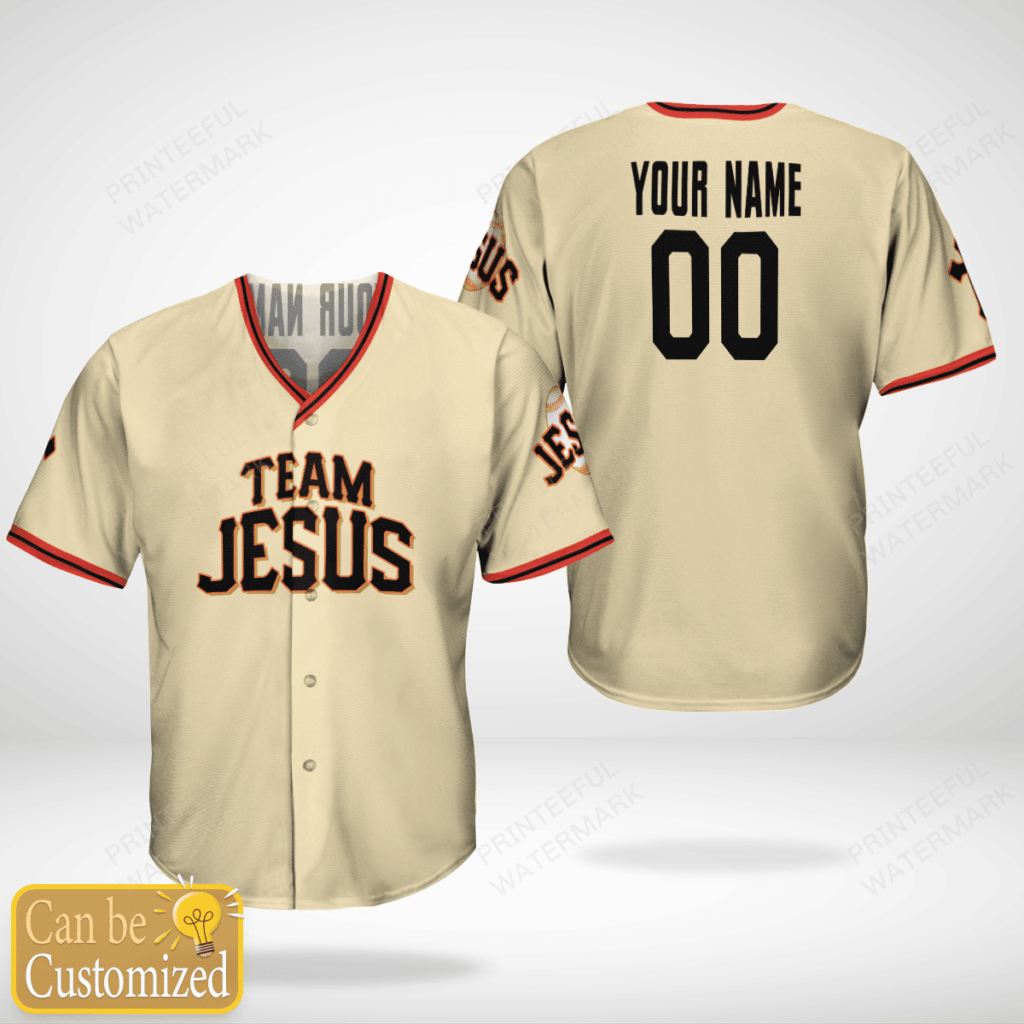 Personalized Team Jesus Personalized and Number Baseball Jersey – Gift Men Women Personalized Team Jesus Personalized and Number Baseball Jersey – Gift Men Women