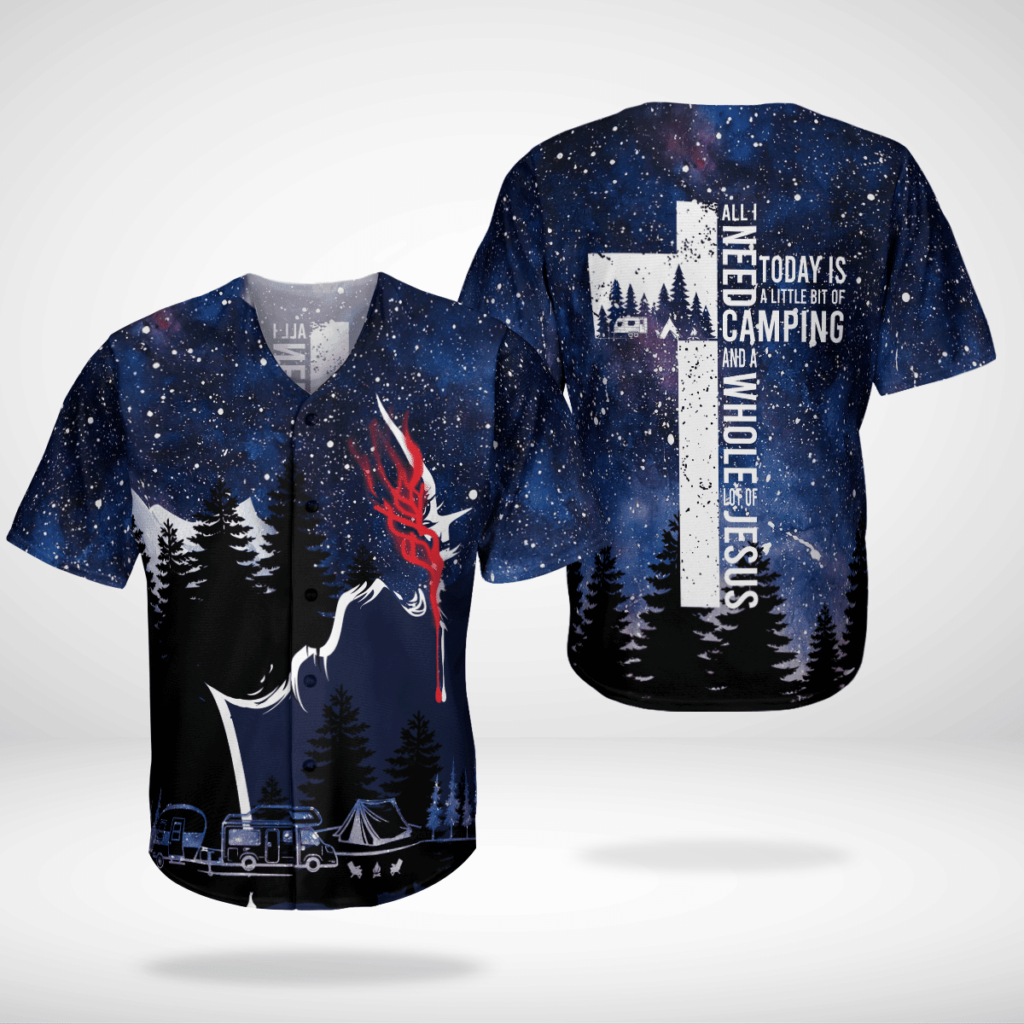 Jesus and Camping Baseball Jersey – Gift Men Women Jesus and Camping Baseball Jersey – Gift Men Women