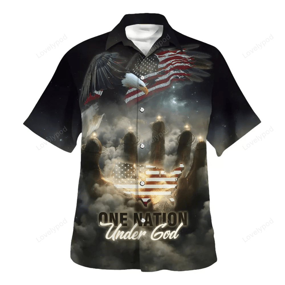 One Nation Under God American Flag With Jesus Cross Tee For Freedom Day Hawaiian Shirt – Christian Hawaiian Shirt – Religious Hawaiian Shirts One Nation Under God American Flag With Jesus Cross Tee For Freedom Day Hawaiian Shirt – Christian Hawaiian Shirt – Religious Hawaiian Shirts