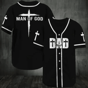 Holiday Jesus Dad is man of God Baseball Tee Jersey Shirt Printed 3D - Gift Men Women