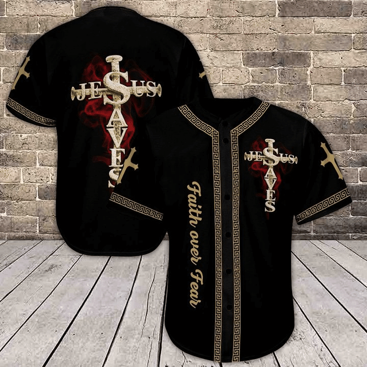Holiday Jesus Faith Over Fear Baseball Tee Jersey Shirt Printed 3D – Gift Men Women Holiday Jesus Faith Over Fear Baseball Tee Jersey Shirt Printed 3D – Gift Men Women
