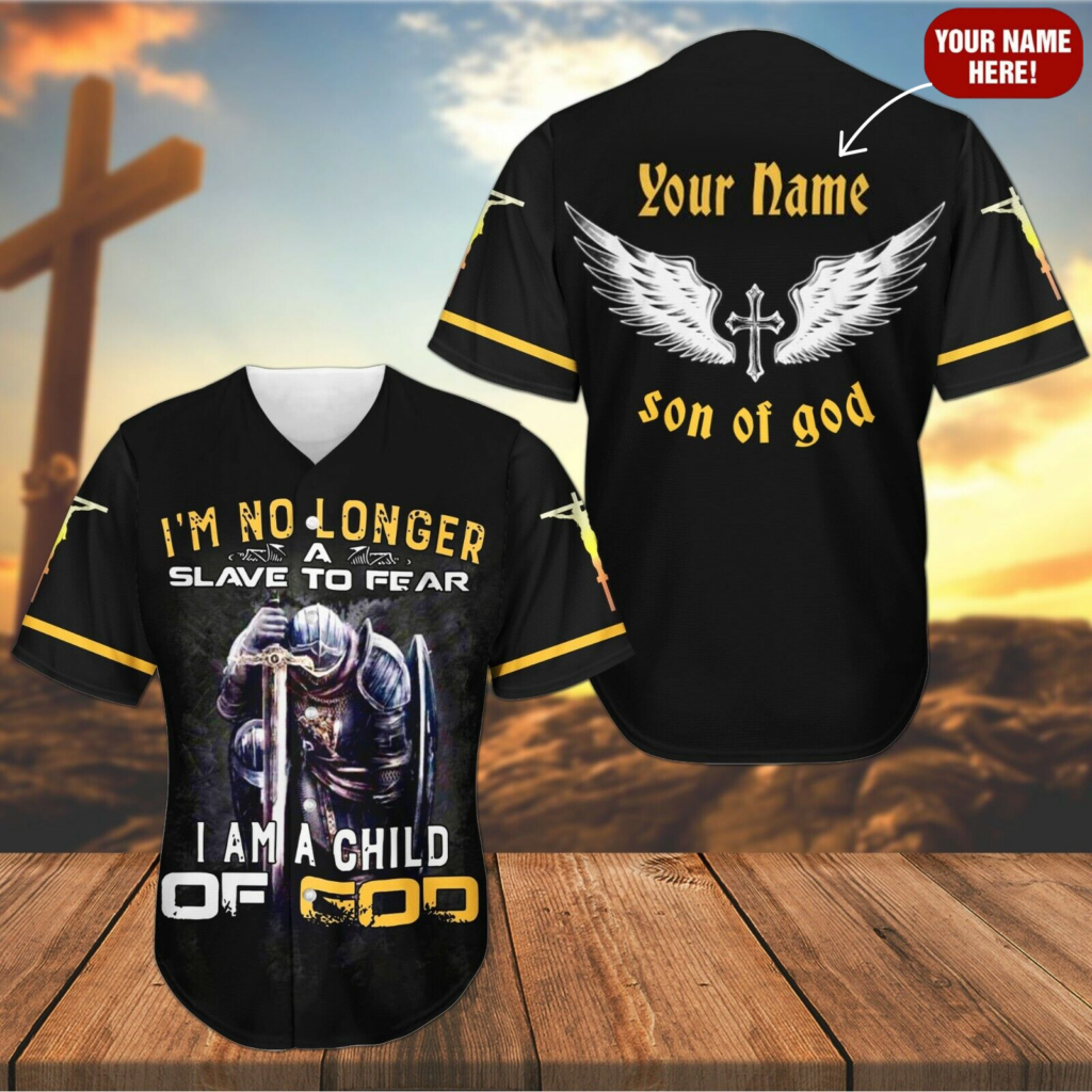Personalized Jesus Baseball Jersey – Cross Angel Wings Gift for Christians – Child of God Custom Shirt Personalized Jesus Baseball Jersey – Cross Angel Wings Gift for Christians – Child of God Custom Shirt