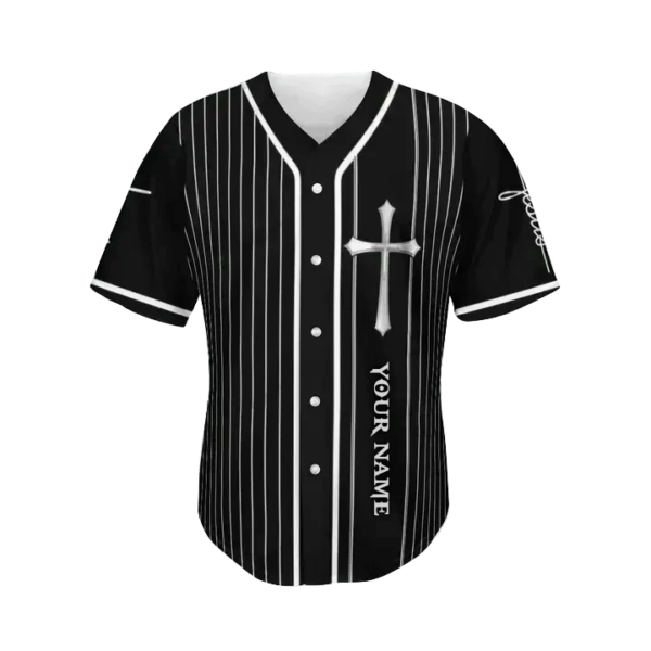 Custom Jesus Baseball Jersey – Cross & Christ Gift for Christians
