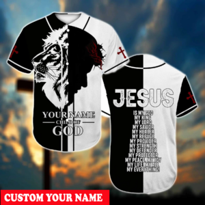 Jesus Lion Baseball Jersey - Personalized Gift for Christians