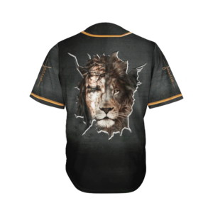 Custom Cross & Lion Jesus Baseball Jersey - Perfect Gift for Christians - The Cross In My Heart - Men & Women 1