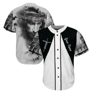 Custom Jesus Baseball Jersey - Cross God Dove - Perfect Gift for Christians 1