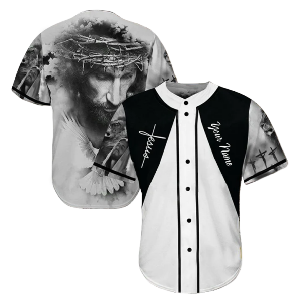 Custom Jesus Baseball Jersey – Cross God Dove – Perfect Gift for Christians