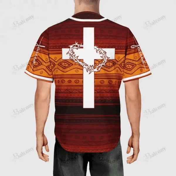 Baseball Tee Jesus – The cross and the crown of thorns Baseball Jersey 130 – Gift Men Women