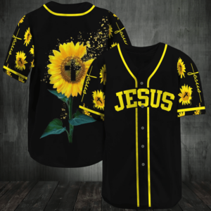Jesus The Beautiful Sunflower Baseball Jersey For God - Gift Men Women