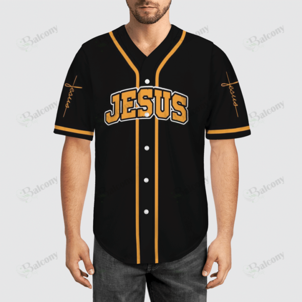 Jesus Is My God, My Life, My Everything Black Yellow Baseball Jersey For God – Gift Men Women