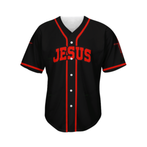 JESUS - CROSS IN A RED MOON BASEBALL SHIRT .CPD - Gift Men Women
