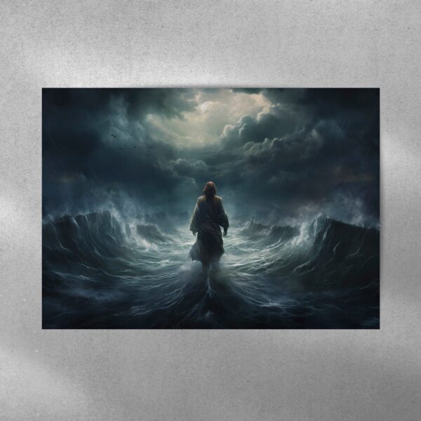 Jesus Walking On The Sea 2 Poster and Canvas