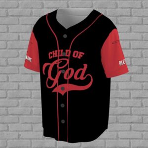 Custom Name Jesus The Warrior The child of God 3D Baseball Jersey - Gift Men Women