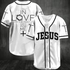 Jesus I feel in love Baseball Tee Jersey Shirt Printed 3D - Gift Men Women