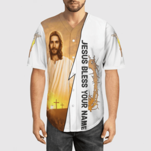 Jesus Bless You Personalized 3D Baseball Jersey - Gift Men Women