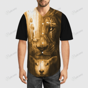 Jesus Sheep Lion Baseball Jersey Shirt - Gift Men Women