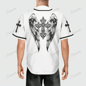 Jesus Cross Wings Baseball Jersey - Gift Men Women 1