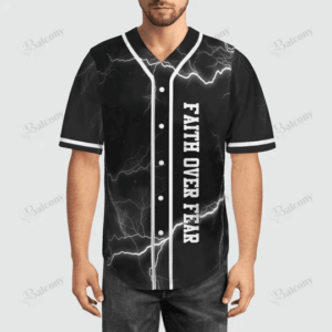 Jesus Lion Time Faith Over Fear Baseball Jersey - Gift Men Women 1