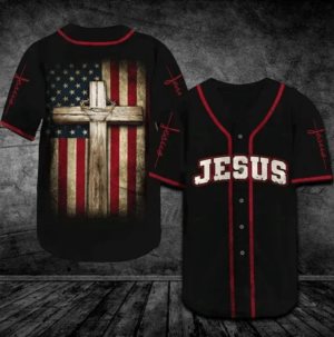 Baseball Tee Jesus and America - Amazing Baseball Jersey 79 - Gift Men Women