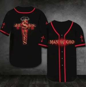 Father's Day gift Jesus Dad Man of God Baseball Jersey - Gift Men Women