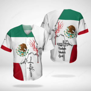 Jesus Faith Mexican Flag Baseball Jersey - Gift Men Women