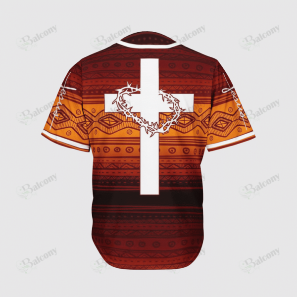 Baseball Tee Jesus – The cross and the crown of thorns Baseball Jersey 130 – Gift Men Women