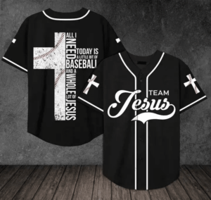 Baseball Tee Jesus - All I need today is a whole lot of Jesus Baseball Jersey 118 - Gift Men Women