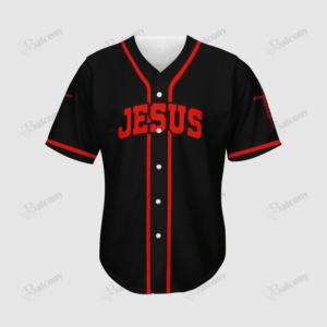 Baseball Tee Jesus - Cross in a red moon Baseball Jersey 107 - Gift Men Women 1
