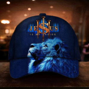 Lion Jesus Is My Savior Cap God Faith Religious Christian Hat For Men Women Gift