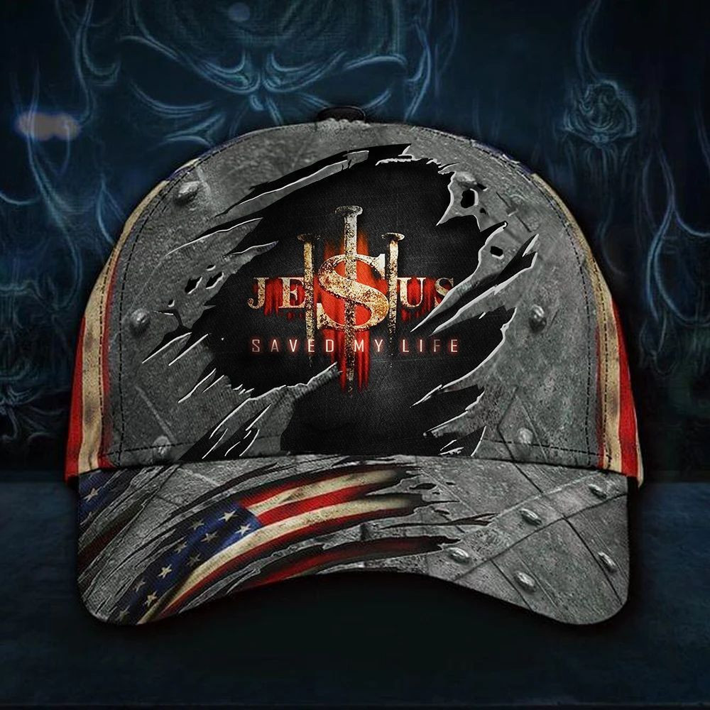 Jesus Hat 3D Save My Life Vintage USA Flag Cap Patriotic Christian Hat Unique Gift Jesus Hat 3D Save My Life Vintage USA Flag Cap Patriotic Christian Hat Unique Gift