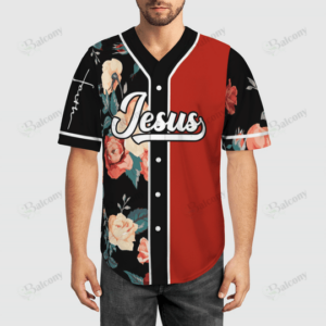 Jesus & Rose Baseball Tee Jersey Shirts 3D - Gift Men Women 1
