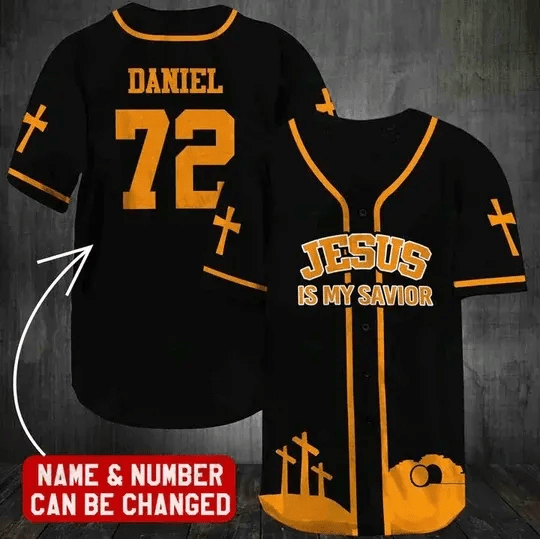 Personalized Custom Name And Number Jesus is My Savior Baseball Tee Jersey Shirts 3D – Gift Men Women Personalized Custom Name And Number Jesus is My Savior Baseball Tee Jersey Shirts 3D – Gift Men Women