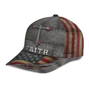 Jesus Faith America Hat - Classic 3D Unisex Strapback Cap 3