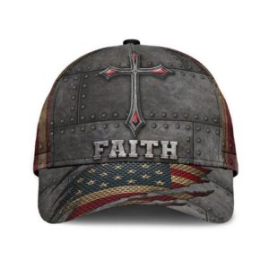 Jesus Faith America Hat - Classic 3D Unisex Strapback Cap