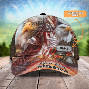 Blessed American Hat: Personalized God Jesus Cap
